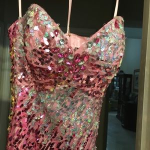 Jovani size 0 formal multi color sequin gown